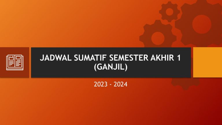 Jadwal Sumatif Akhir Semester 1 (Ganjil) 2023-2024